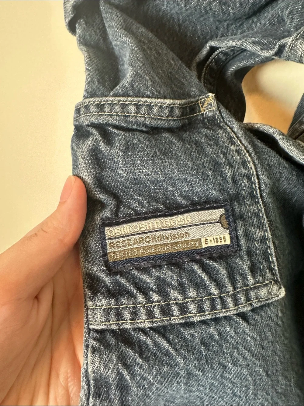 Osh’Kosh Vintage Cargo Jeans Elastic Waist Denim 4T